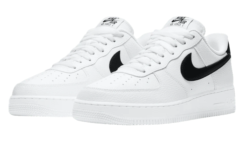 Nike Air Force 1 '07 White Black Pebbled Leather